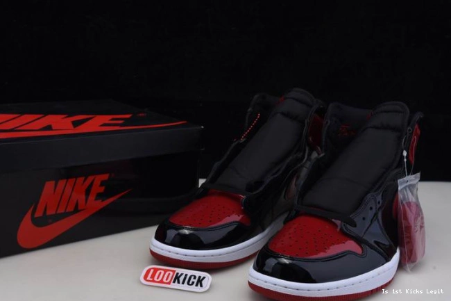 OG 1 Air High Patent Jordan Bred 555088-063 0809